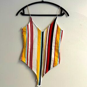 Striped Tank Bodysuit. Size S/M